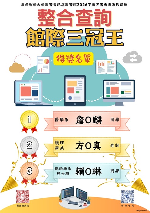 114學年度世界書香日活動整合查詢館際三冠王得獎名單(另開新視窗/jpg檔)圖片