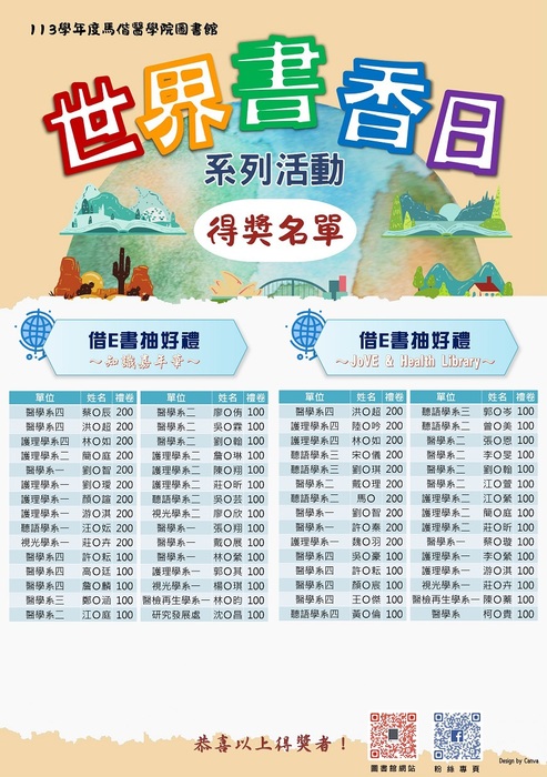 113學年度世界書香日活動得獎海報02